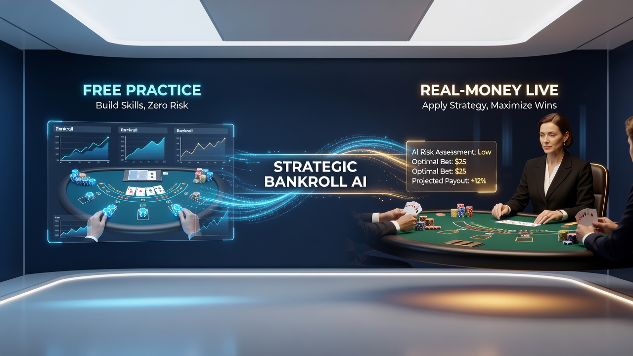 Bankroll-Allokation zwischen Free-Play und Real-Money Blackjack
