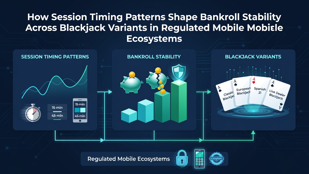 Grafische Darstellung von Sitzungsdauer-Mustern in mobilen Blackjack-Apps mit Fokus auf Bankroll-Verläufe