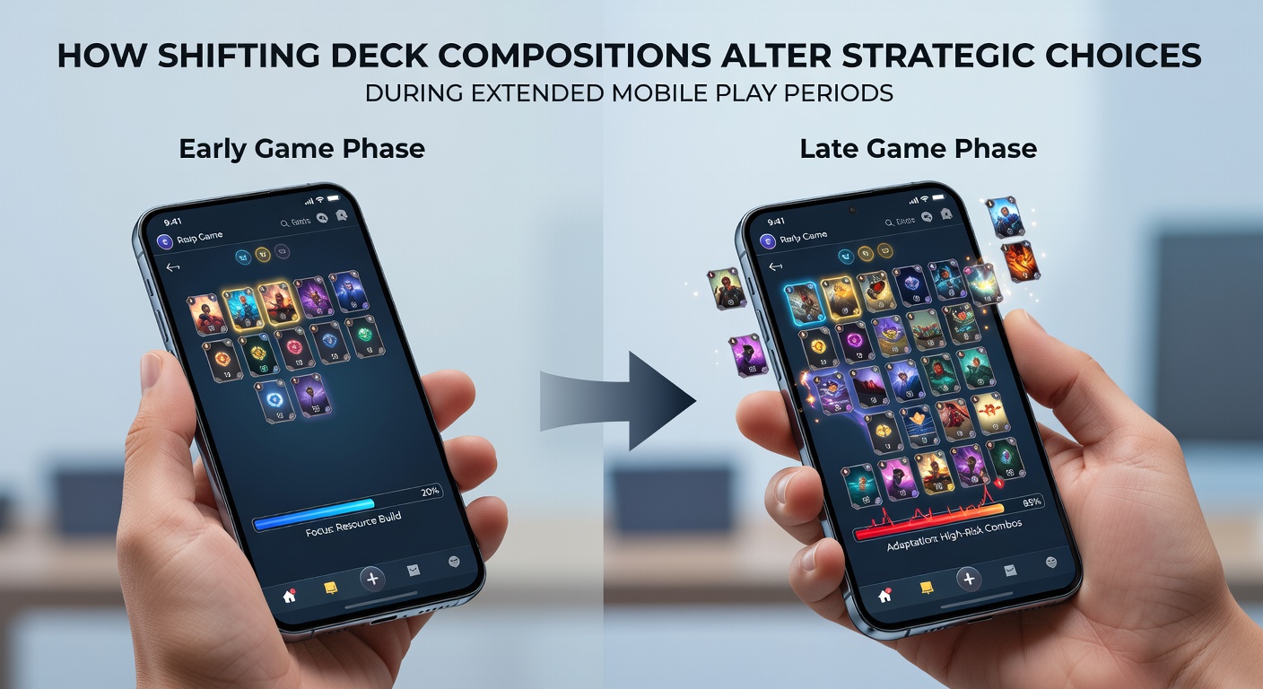 Analyse-Diagramm zur Veränderung von Kartenverteilungen in einem mobilen Blackjack-Spiel über mehrere Stunden