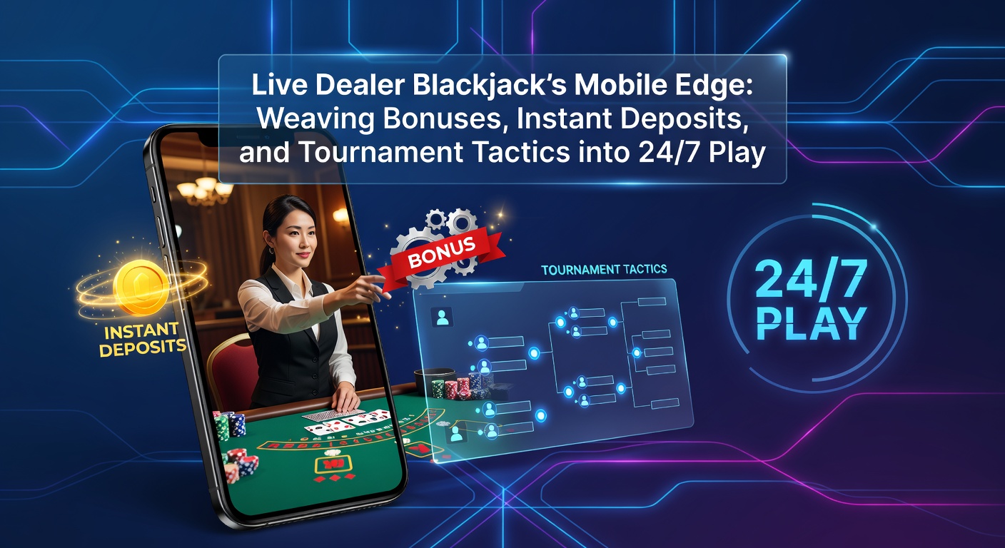 Smartphone mit Live Dealer Blackjack-Tisch, Dealer verteilt Karten in Echtzeit