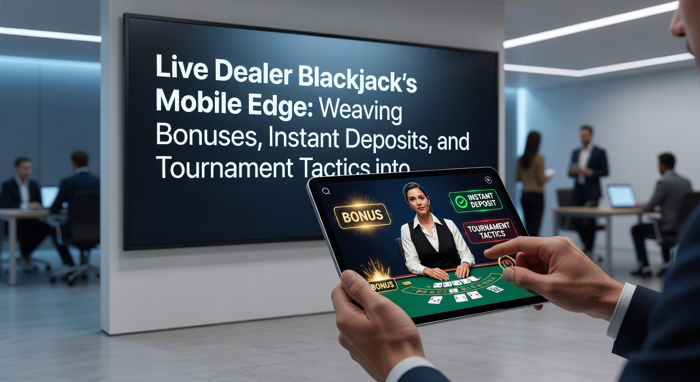 Mobile Blackjack-Turnier auf Tablet, Spieler wettet mit Bonusguthaben während eines Live-Dealer-Events