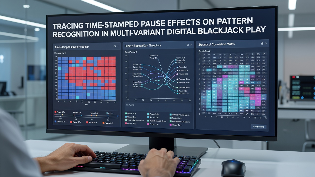 Analyse-Dashboard mit Zeitstempel-Daten und Mustererkennungsstatistiken in Blackjack-Varianten